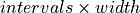 intervals \times width